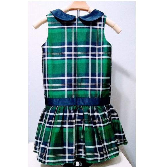 GYMBOREE PLAID GREEN DRESS GIRLS SIZE 8 - Picture 3 of 9